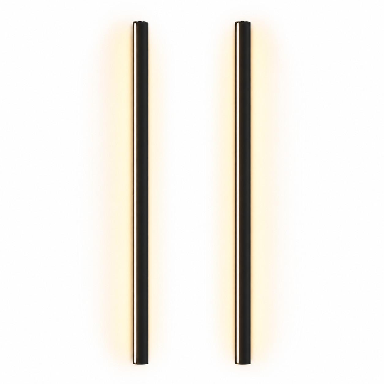 LED WANDLEUCHTE Dünthar 100/3.8/2.5 cm - Schwarz, Kunststoff/Metall (3.8/2.5/100cm) - ZMH