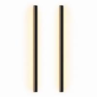 LED WANDLEUCHTE Dünthar 100/3.8/2.5 cm - Schwarz, Kunststoff/Metall (3.8/2.5/100cm) - ZMH
