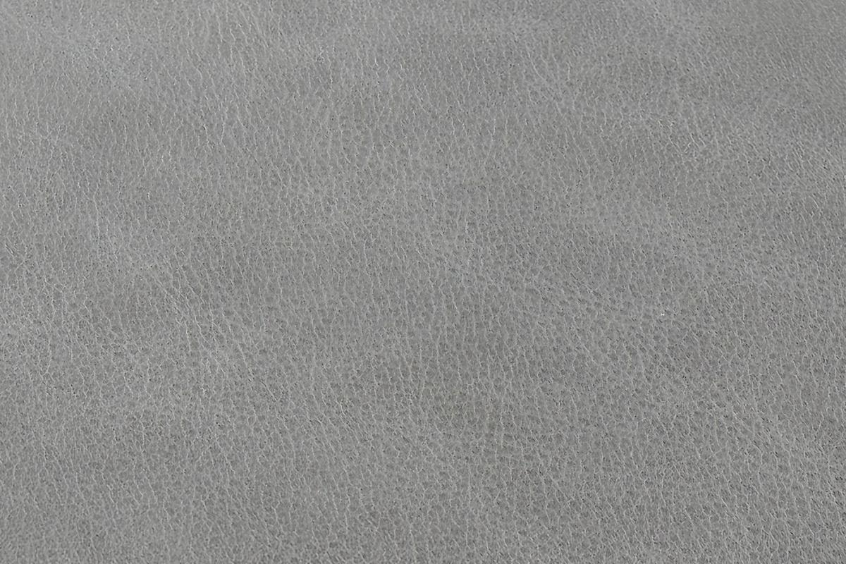 POLSTERHOCKER CELESTE Grau Leder - Grau, Leder/Kunststoff (120/48/80cm) - KAWOLA