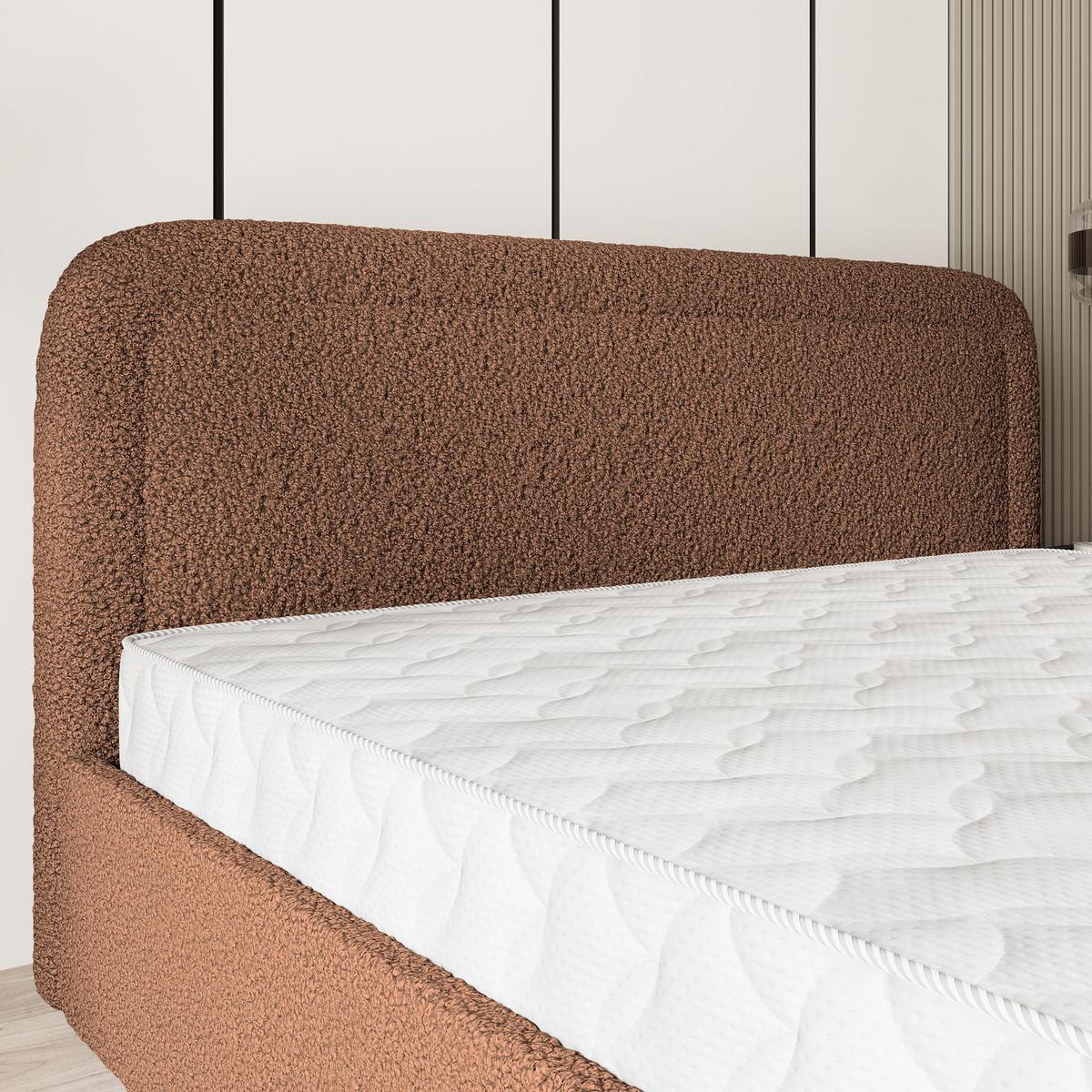 POLSTERBETT BENIRA Q 120x200 cm mit Bettkästen - Kupferfarben - Kupferfarben, Holz/Textil - MASSENO