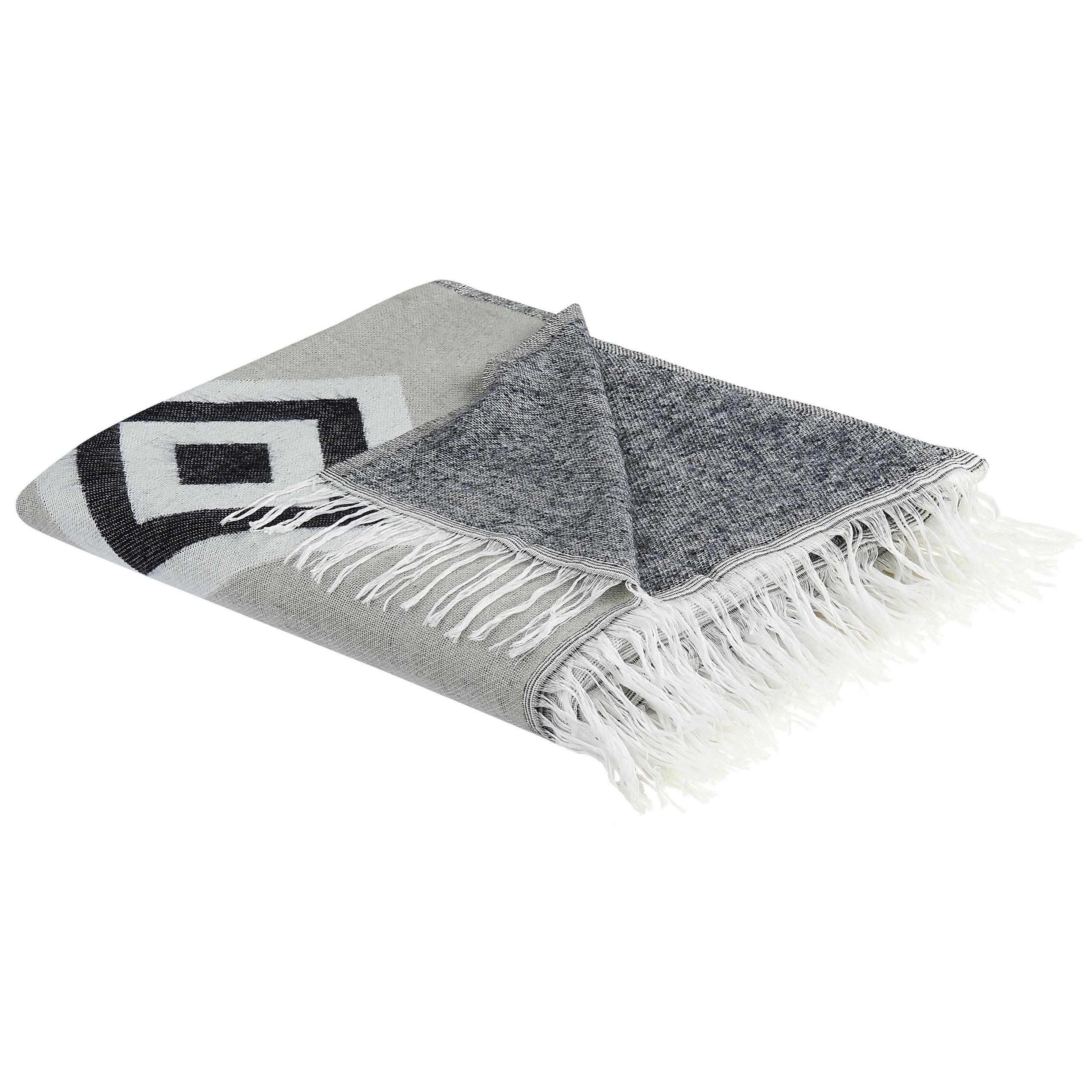 DECKE Grau Kattike 130/170 cm - Grau, Textil (130/170cm) - Beliani