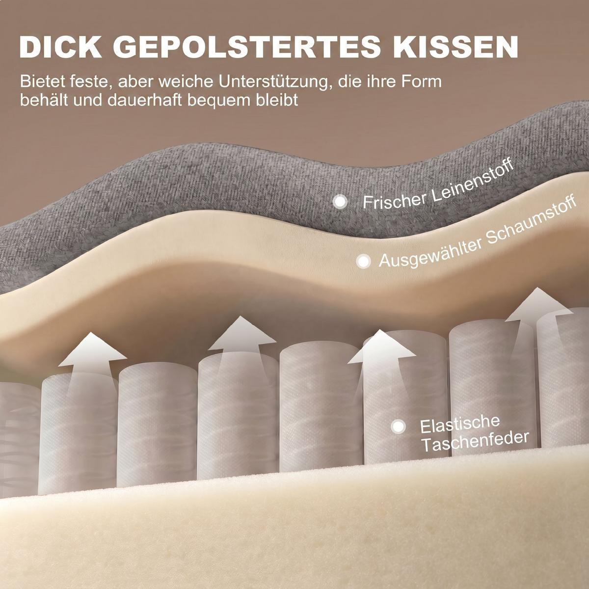 SESSEL Polyester Hellgrau - Hellgrau, Textil (79/84/85cm) - HOMCOM