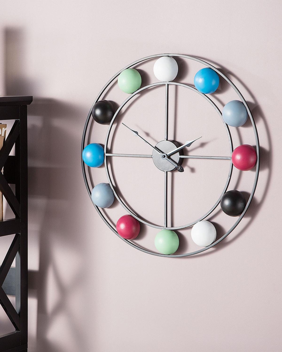 WANDUHR Metall bunt Reiden - Multicolor, Metall (56/56/5cm) - Beliani