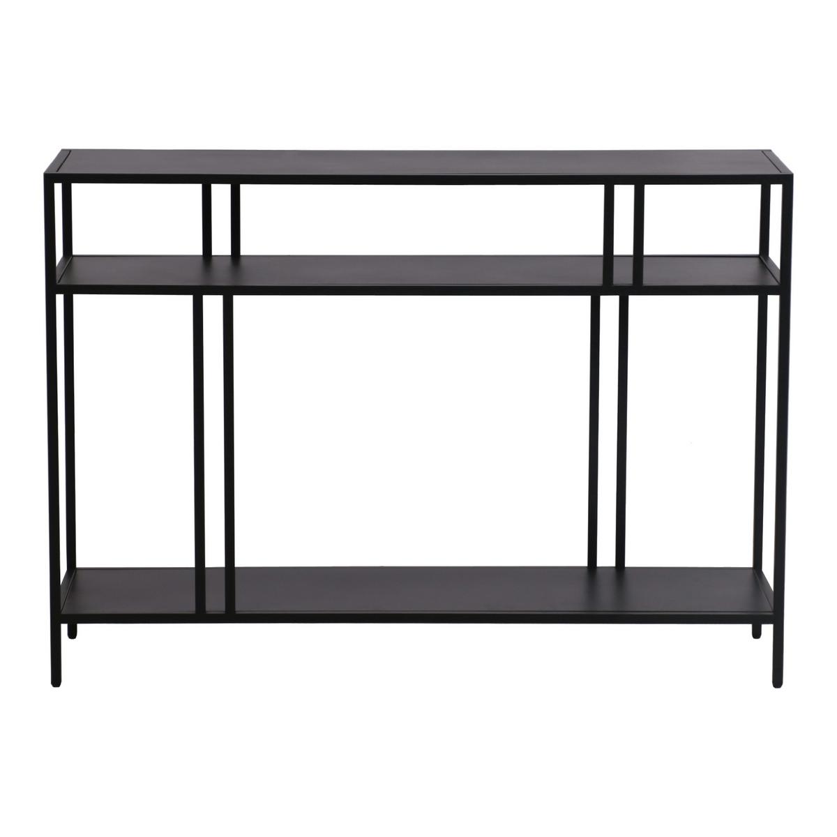 KONSOLENTISCH Kumlinge - Schwarz, Metall (30/110/78cm) - [en.casa]