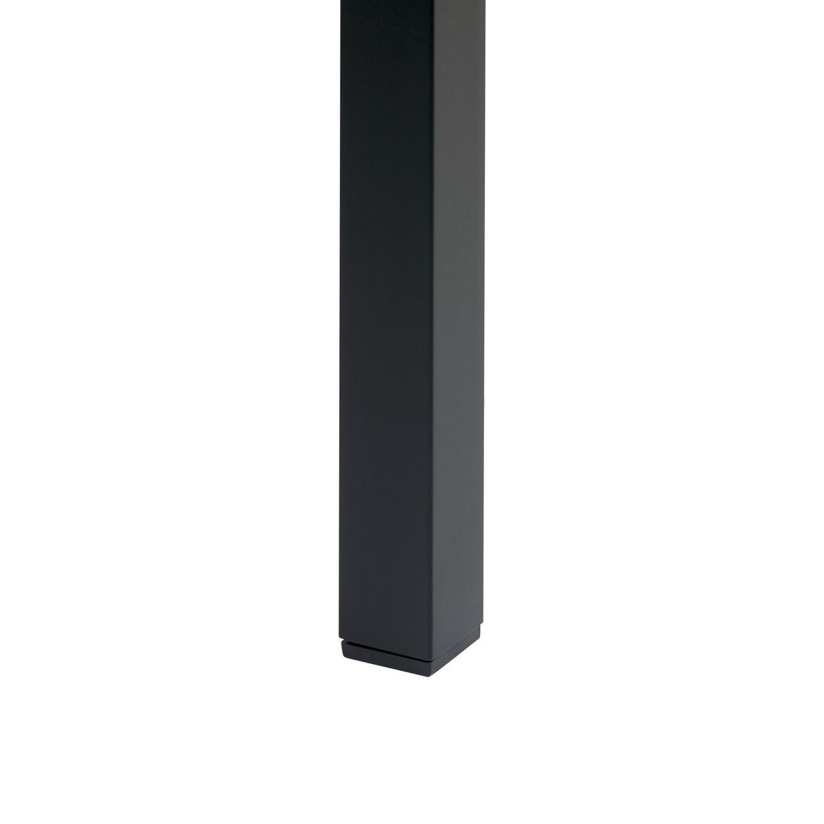 GARTENTISCH Aluminium hellbraun/schwarz 180/90 cm Vernio - Hellbraun/Schwarz, Holz (180/90/76cm) - Beliani
