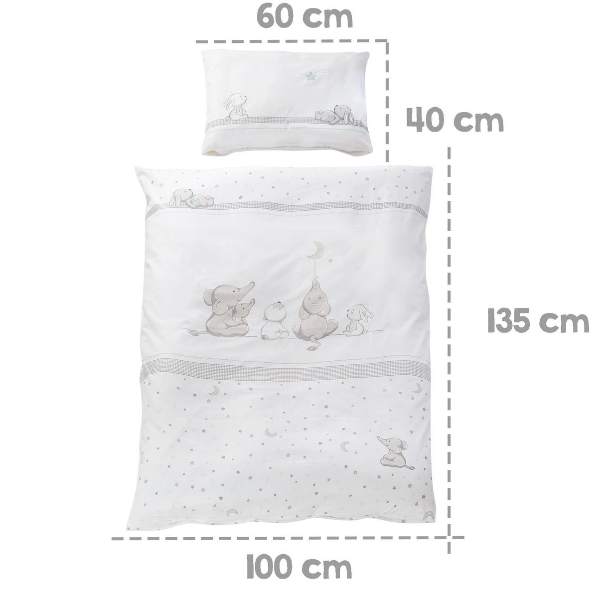BABYBETTWÄSCHE Sternenzauber 100 x 135 cm - Grau, Textil (100/135cm) - Roba