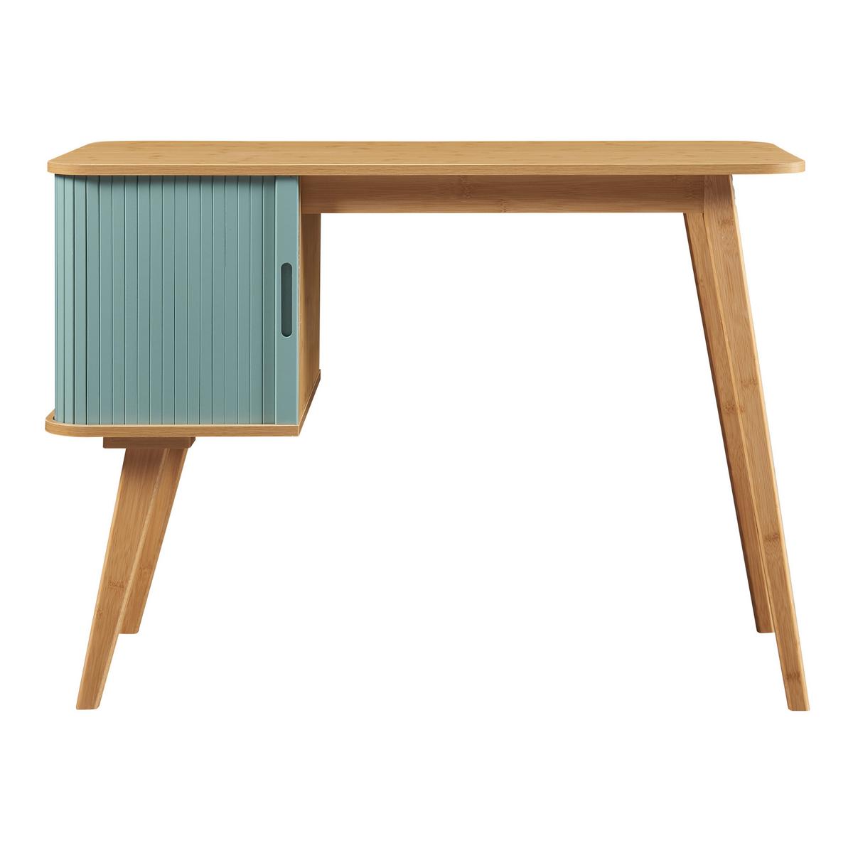 SCHREIBTISCH Tysvær - Blau, Holz/Holzwerkstoff (48/105/75cm) - [en.casa]