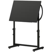 ZEICHENTISCH Spanplatte Stahl Schwarz - Schwarz, Holzwerkstoff/Metall (90/60/90cm) - HOMCOM