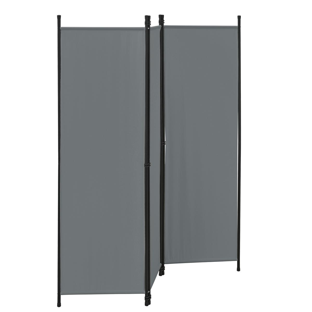 SICHTSCHUTZ Huesca - Dunkelgrau, Textil/Metall (150/2cm) - [en.casa]