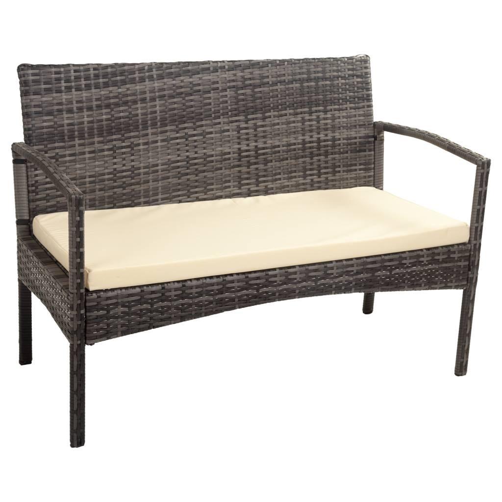 BANK, grau, 110x55x85cm - Grau, Naturmaterialien (110/85/55cm) - Wanderlust