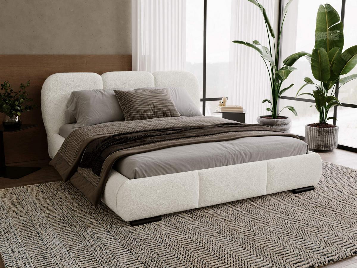 POLSTERBETT Rosa - Eichefarben/Creme, Holz/Textil (140/200cm) - MIRJAN24