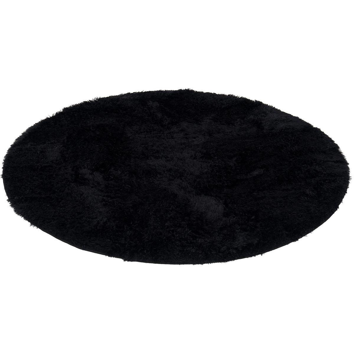 HOCHFLOR SHAGGY TEPPICH FLUFFY RUND - Schwarz, Textil (160/160cm) - Pergamon