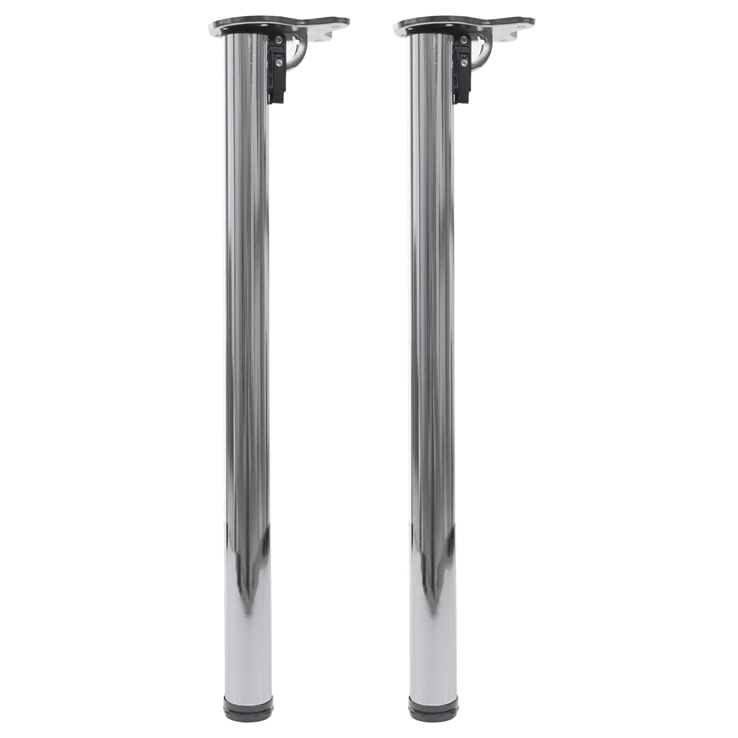 TISCHBEIN rund Silber 2er-Set - Silberfarben, Metall (5/72/14cm) - MCW