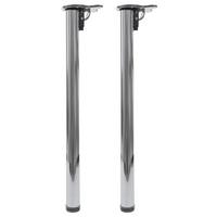 TISCHBEIN rund Silber 2er-Set - Silberfarben, Metall (5/72/14cm) - MCW