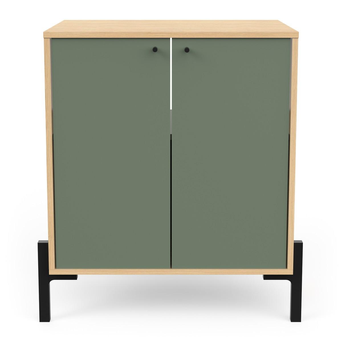 WASCHTISCHUNTERSCHRANK 2 Türen - Elisa - 69/50/77 cm - Grün, Holzwerkstoff (49.8/77.5/69.2cm) - Calicosy
