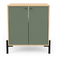 WASCHTISCHUNTERSCHRANK 2 Türen - Elisa - 69/50/77 cm - Grün, Holzwerkstoff (49.8/77.5/69.2cm) - Calicosy