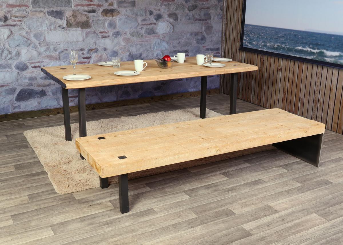 SITZBANK Braun - Naturfarben/Braun, Holz (200/40/60cm) - MCW