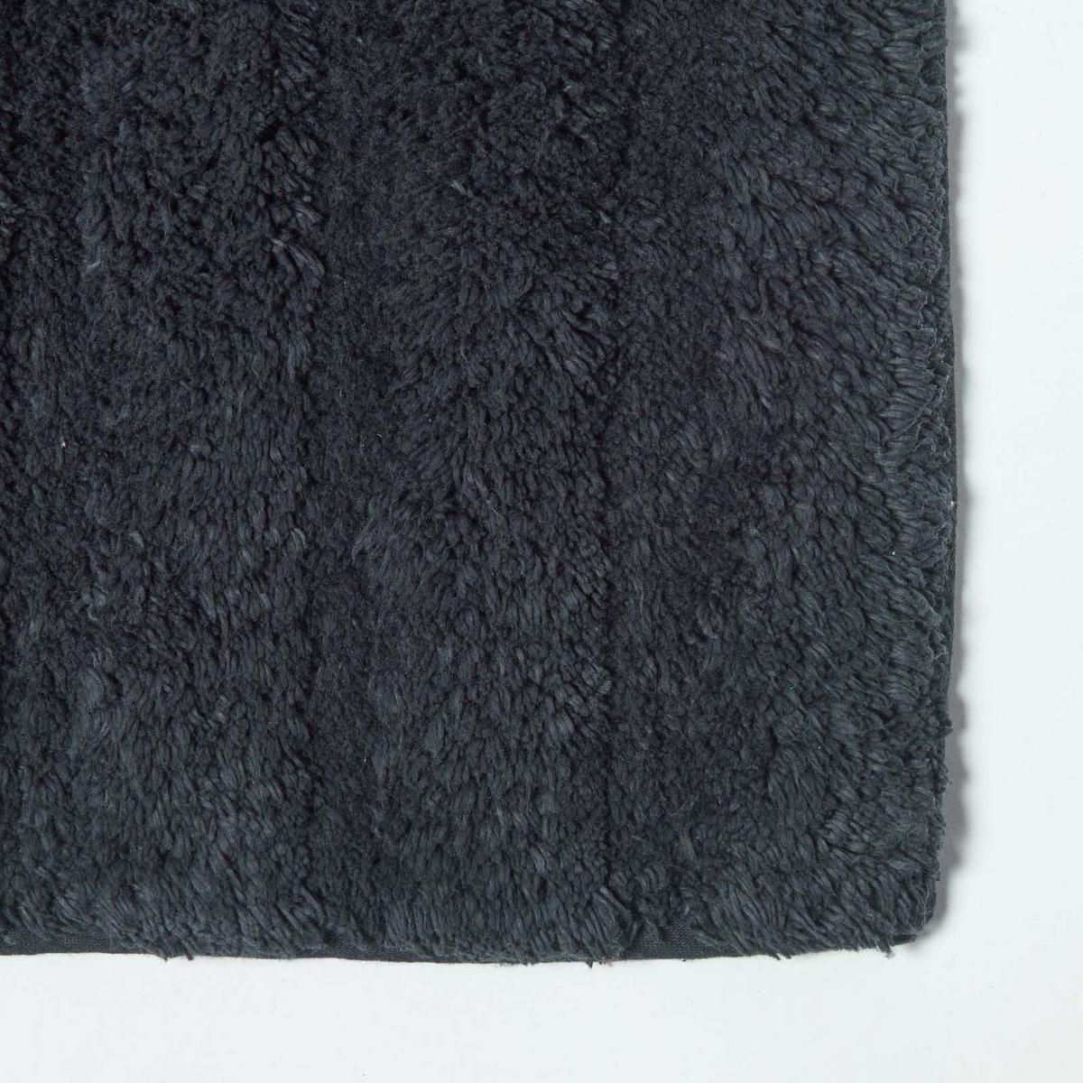 BADEMATTE Spa Supreme 50/80 cm, Baumwolle - Schwarz, Textil (50/80cm) - Homescapes
