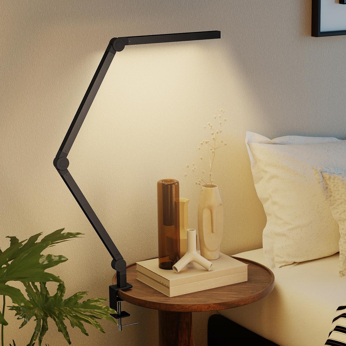 TISCHLEUCHTE, LED anpassbare Helligkeit Schwarz - Schwarz, Metall (121.5/3.8/5.5cm) - HOMCOM