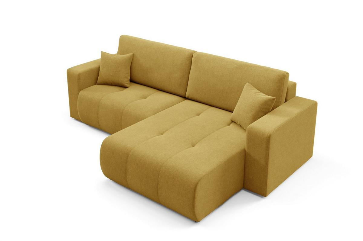 ECKSOFA Augusto - Gelb, Holzwerkstoff/Textil (244/149cm) - Fun Möbel