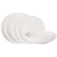 SCHALEN- UND TELLERSET NewMoon weiß 6-tlg. - Weiß, Keramik (2/2/2cm) - Villeroy & Boch