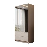 KLEIDERSCHRANK AUREL KASCHMIR 2D2S mit Schubladen - Kaschmir, Holzwerkstoff (100/210/57cm) - Lookway