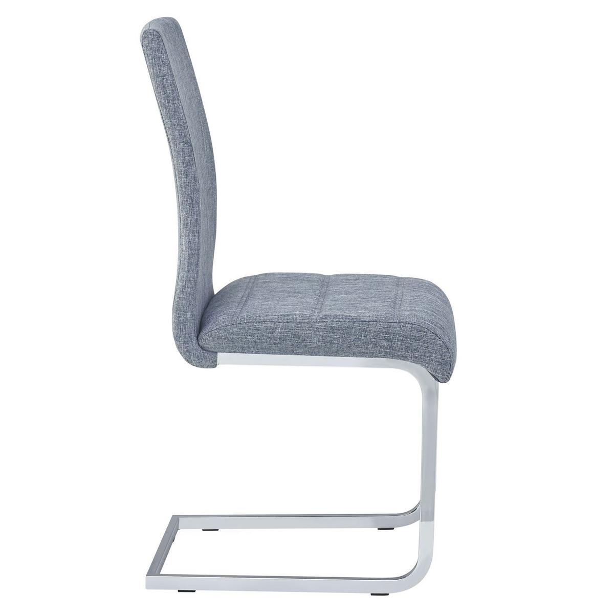 SCHWINGSTUHL LETICIA 4er-Set grau - Grau, Textil (42/96/57cm) - IDIMEX
