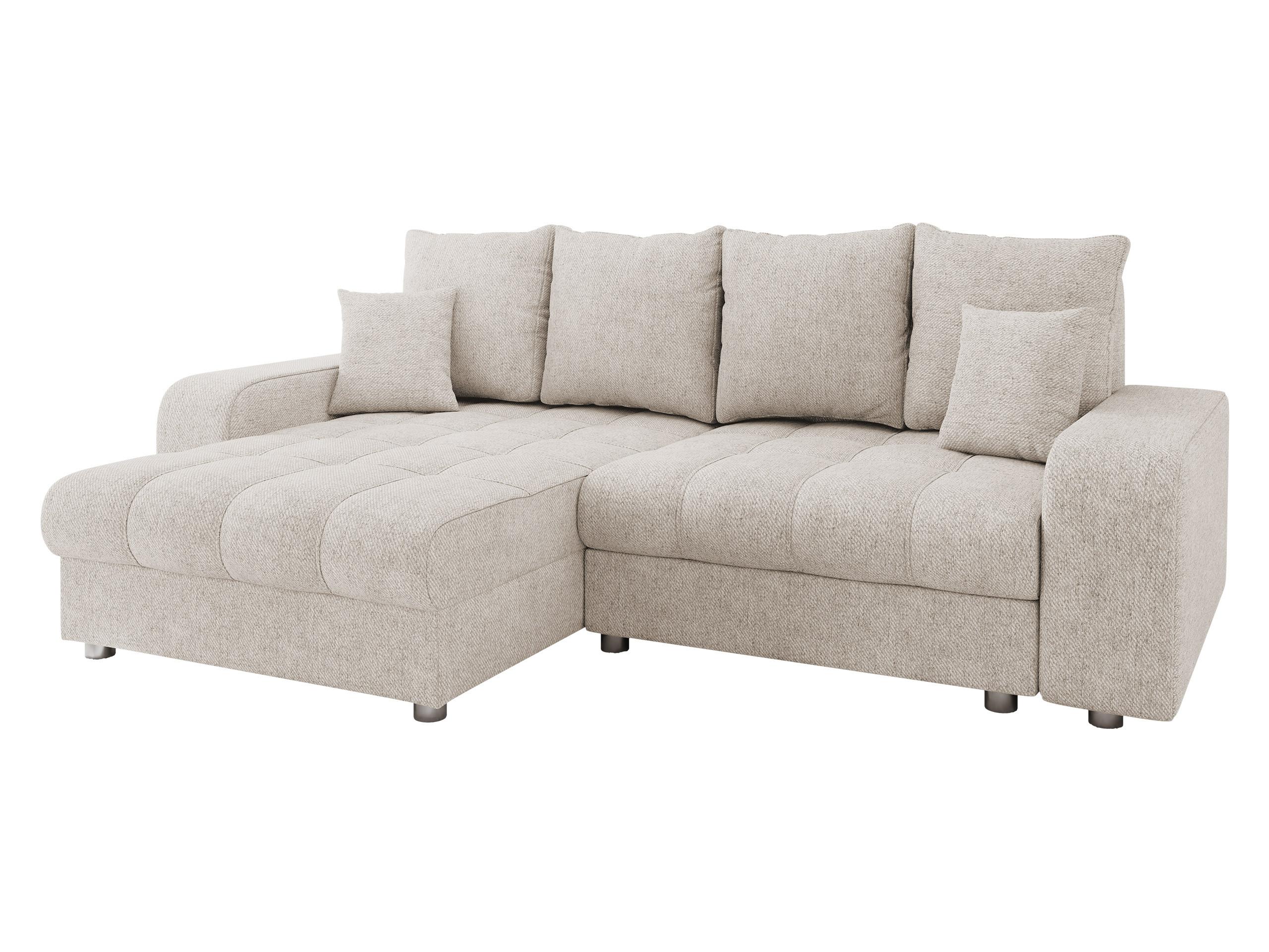 ECKSOFA Kronos - Silberfarben/Creme, Holz/Textil (250/166cm) - MIRJAN24