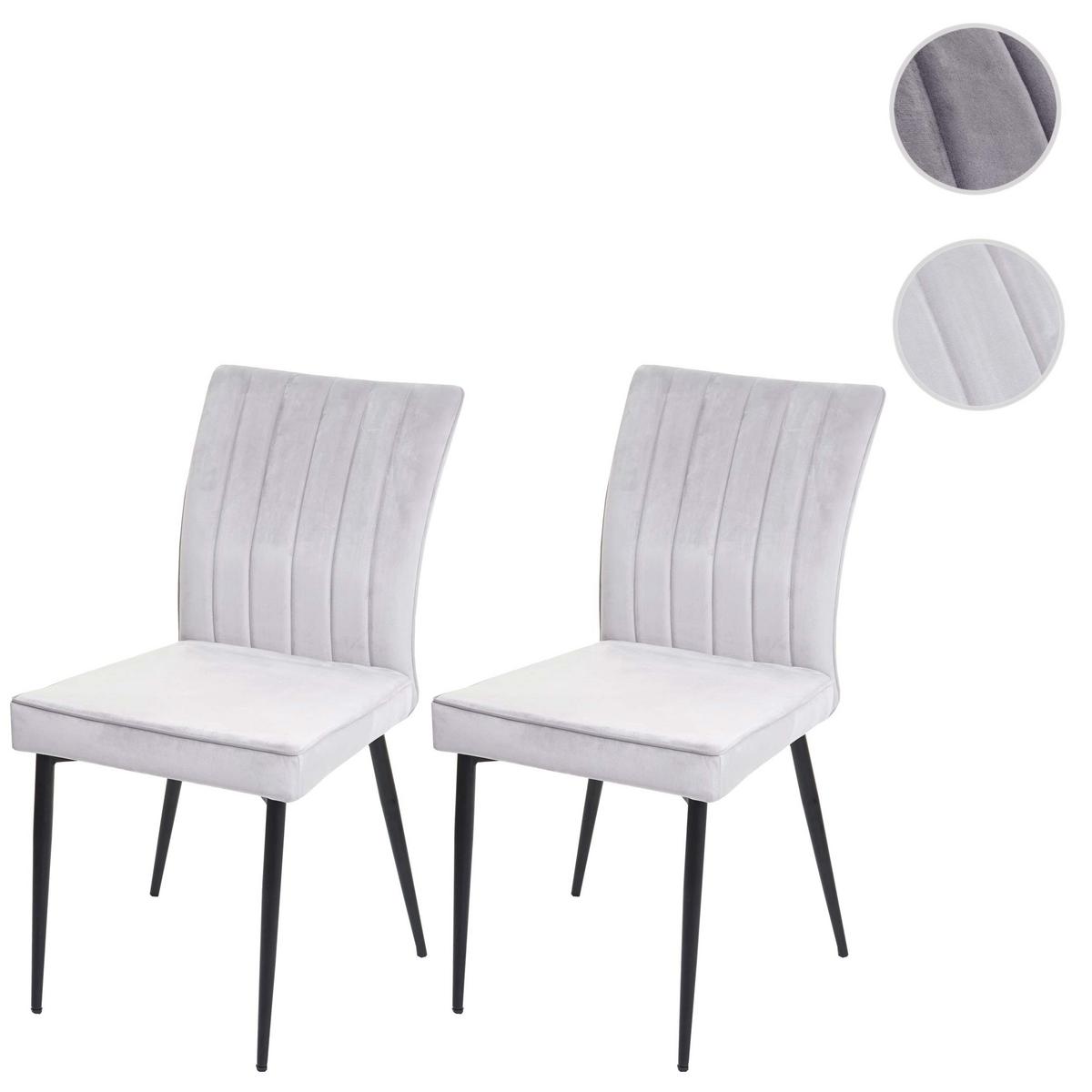 ESSZIMMERSTUHL Hellgrau 2er-Set - Hellgrau, Textil (50/88/64cm) - MCW