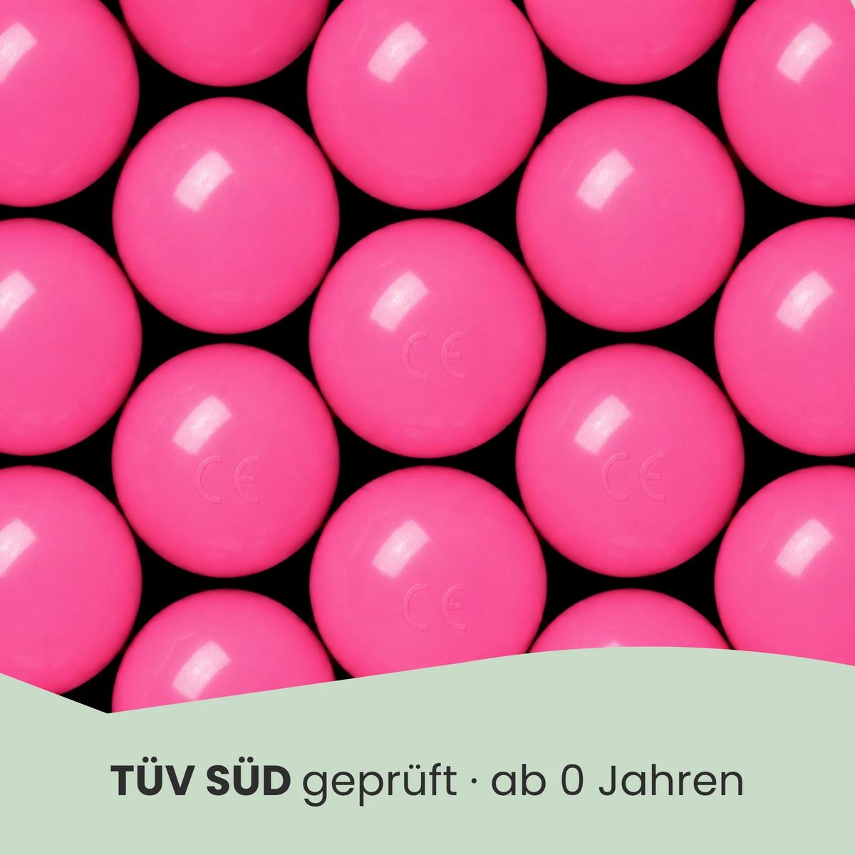 BÄLLEBAD-BÄLLE 50 Stück, Pink, 5.5 cm - Pink, Kunststoff (5.5/5.5/5.5cm) - Littletom