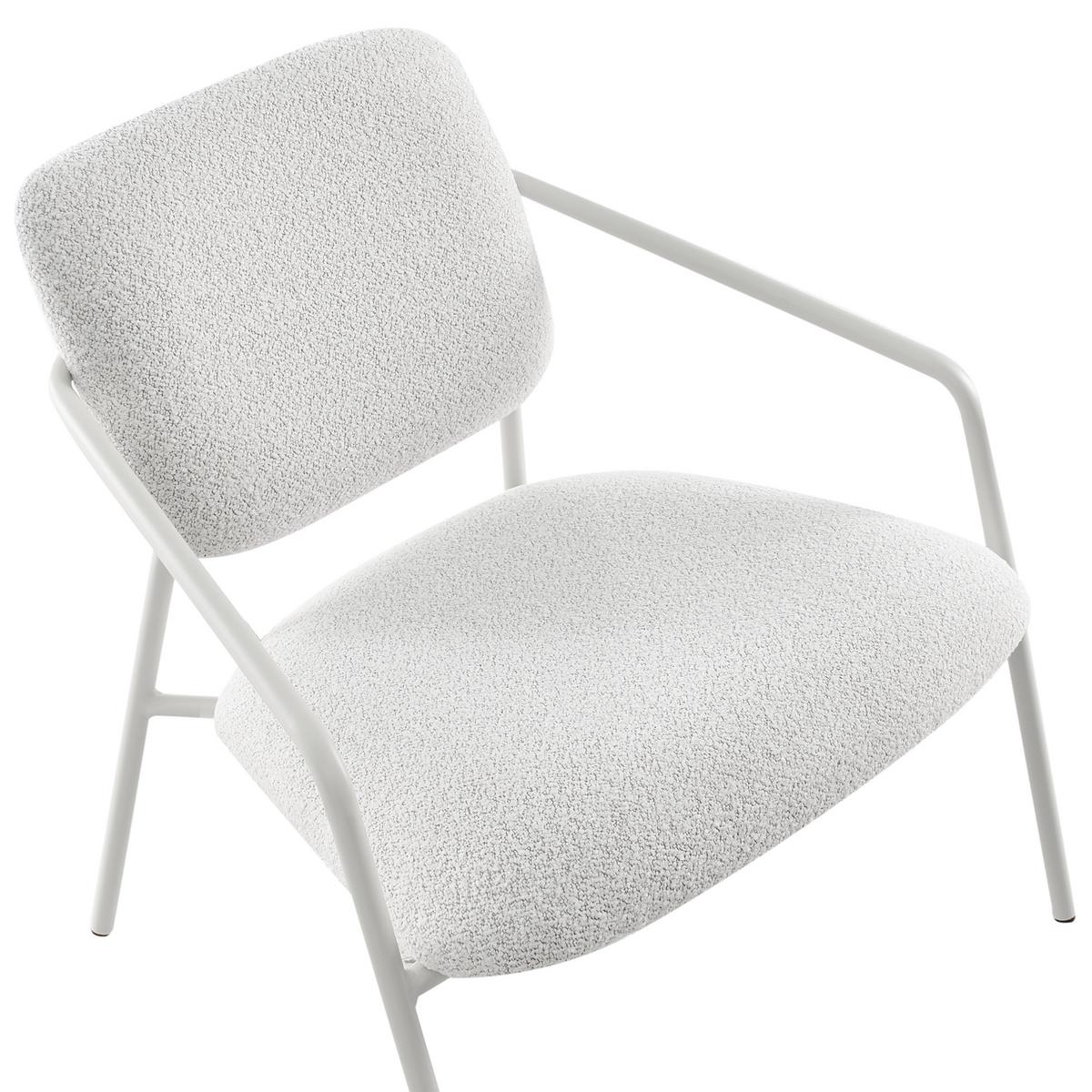 SESSEL 2er-Set Cremeweiß Loa - Weiß, Textil (71/76/71cm) - Beliani