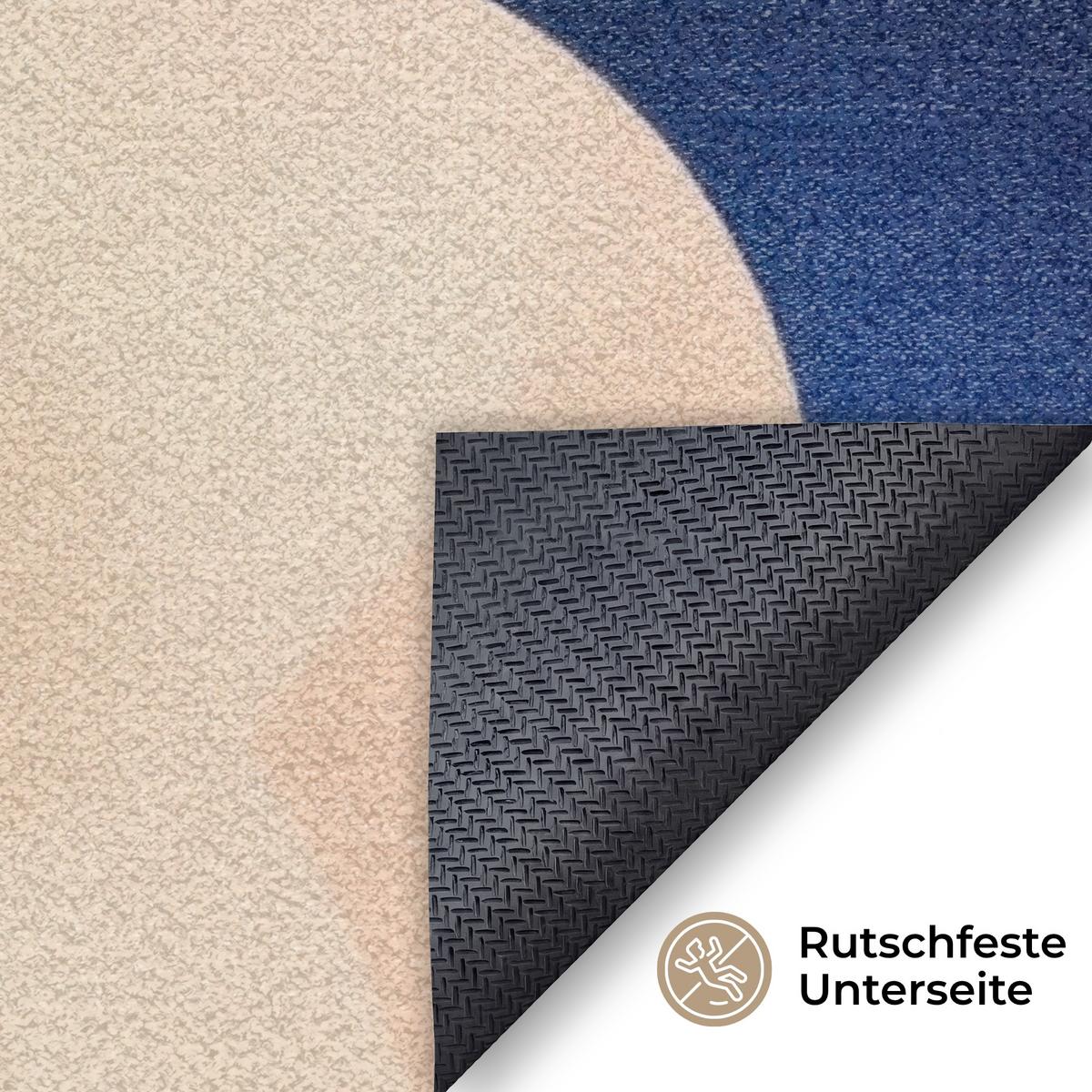 FUSSMATTE Abstrakt - Blau - Rosa Fußabtreter 180x120 cm - Multicolor, Kunststoff (180/0.4cm) - MuchoWow