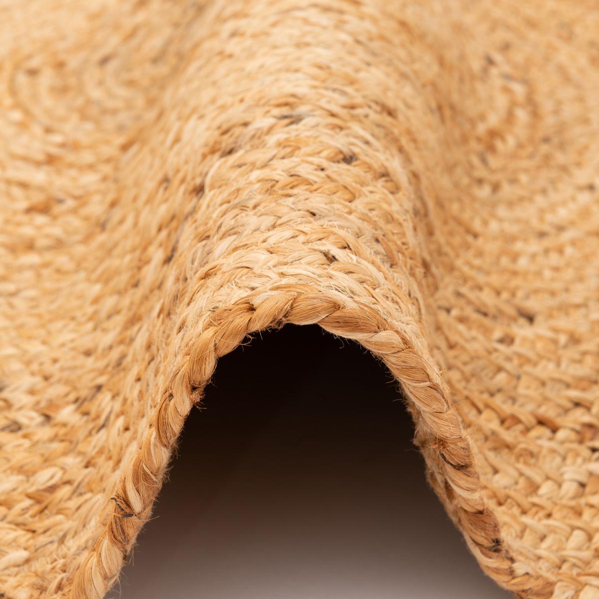 NATURFASER HANDGEFERTIGT JUTE TEPPICH NELE RUND - Beige, Textil (80/80cm) - Pergamon