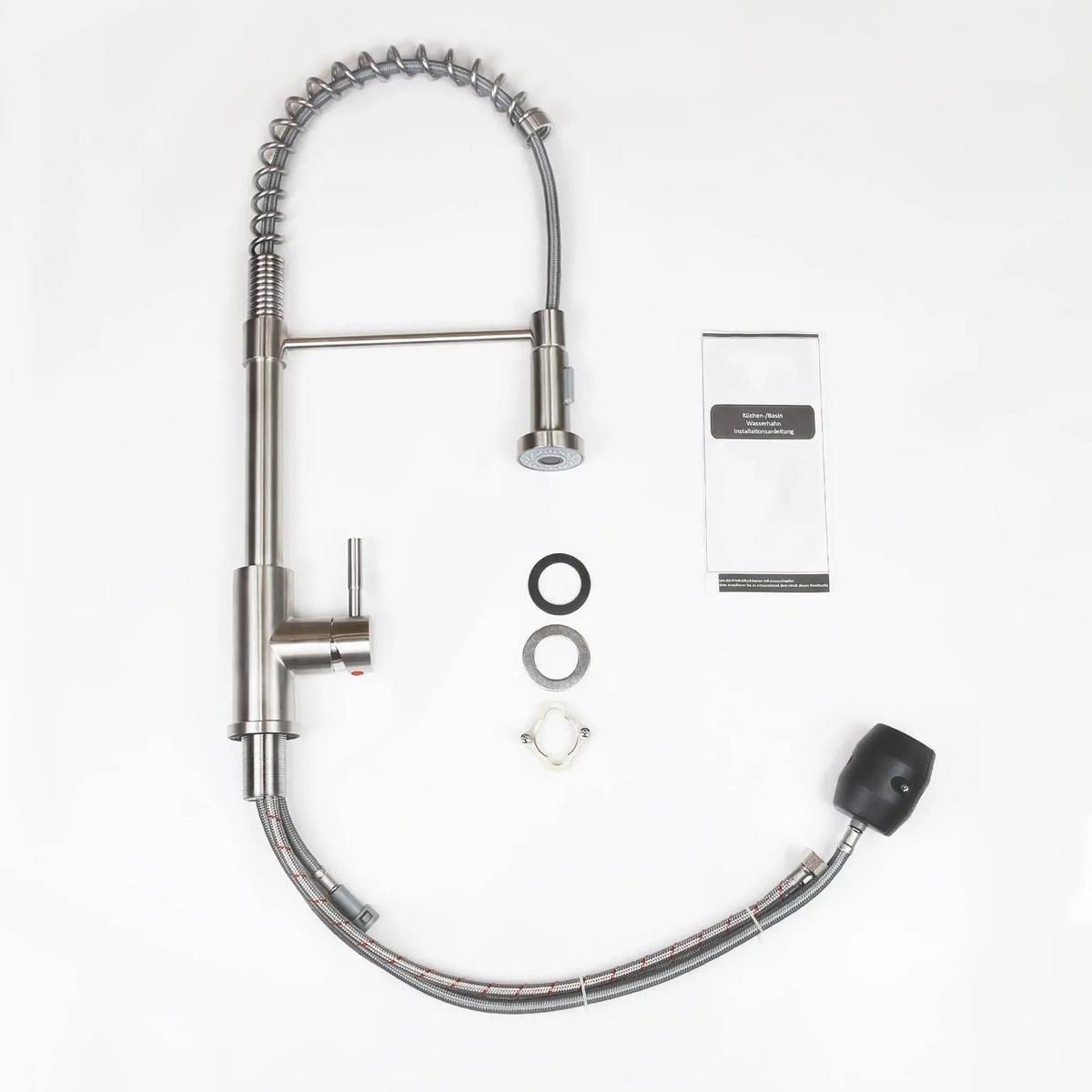 KÜCHENARMATUR THERESA 24/6/55 cm - Silberfarben, Metall (6/55/24cm) - Nettlife