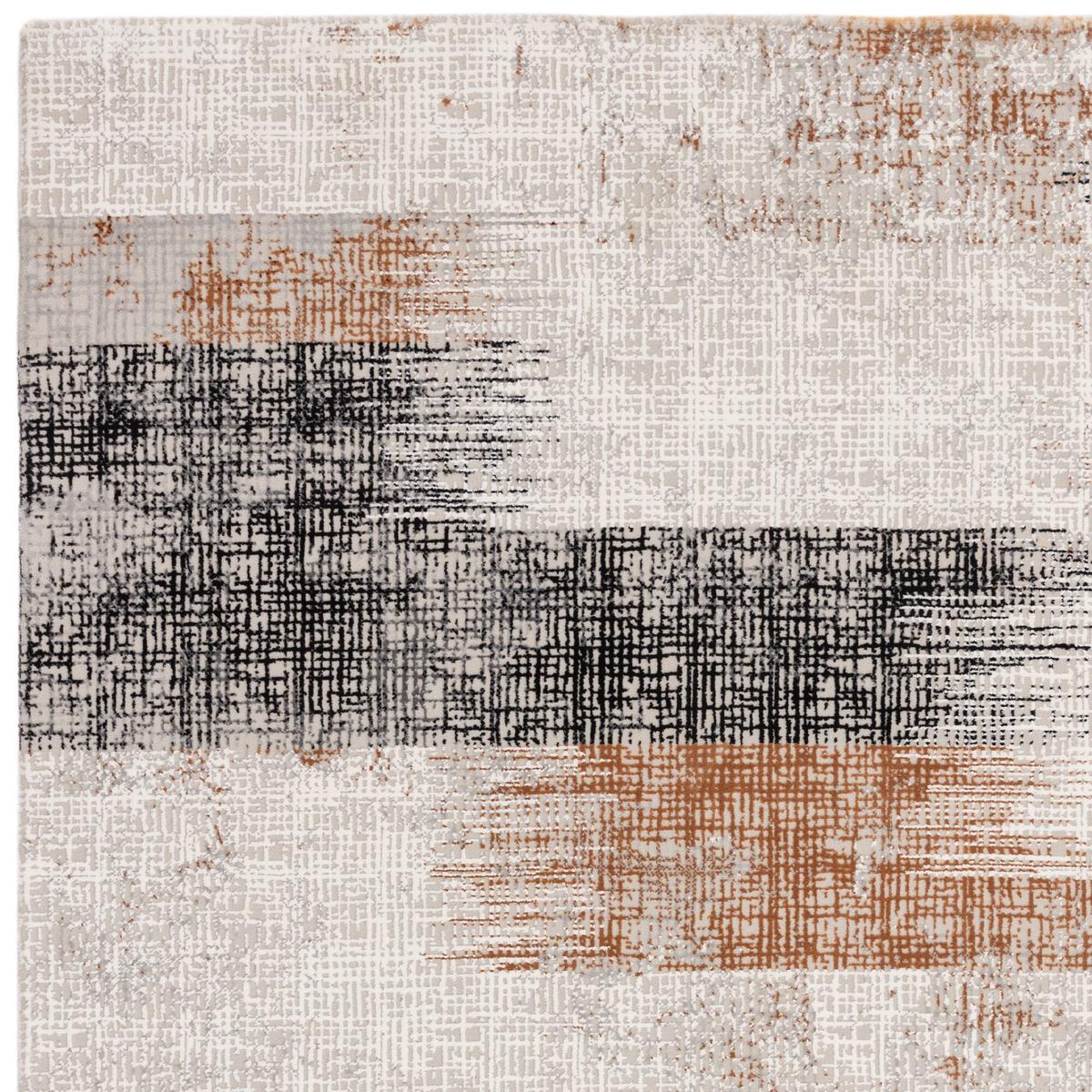 TEPPICH TIBER-Orte, geometrisch-abstrakt, Terrakotta, 200 x 290 cm - Orange, Textil (290/200cm) - KADIMA DESIGN