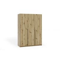 DREHTÜRENSCHRANK AMARA 148/204/58cm 3-türig Eiche Artisan - Eiche Artisan, Holzwerkstoff (148/204/58cm) - MASSENO