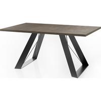 ESSTISCH Colter rechteckig ausziehbar, Dunkelgrauer Chicago Beton 140-240/80/76 cm - Dunkelgrau/Schwarz, Holzwerkstoff/Metall (80/240/76cm) - WFL GROUP