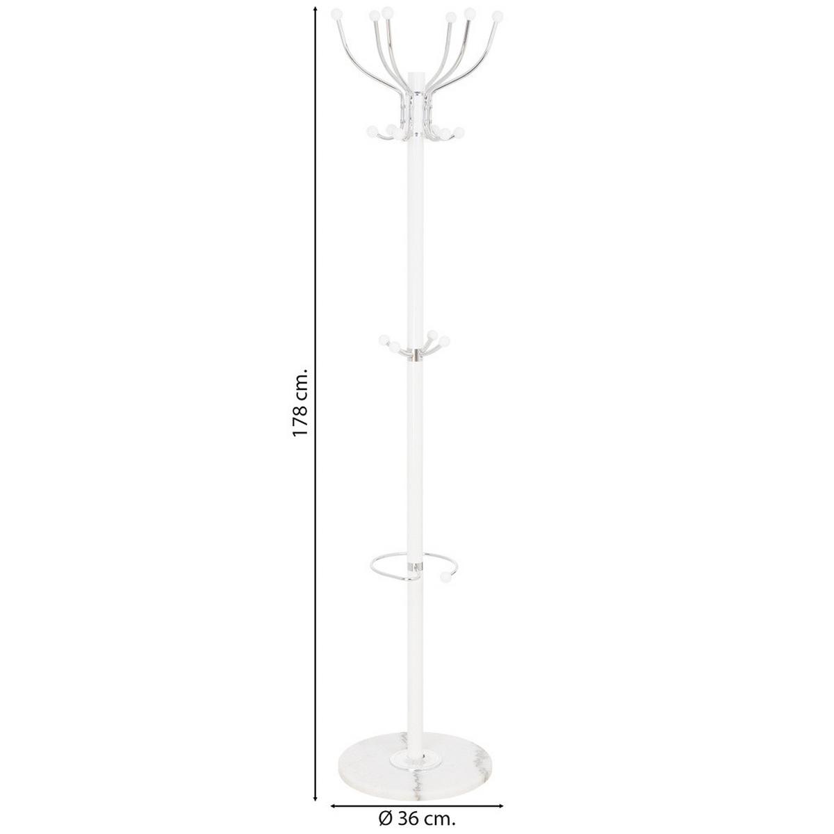GARDEROBE aus metall 36x178cm - Weiß, Metall (36/178/36cm) - Wanderlust