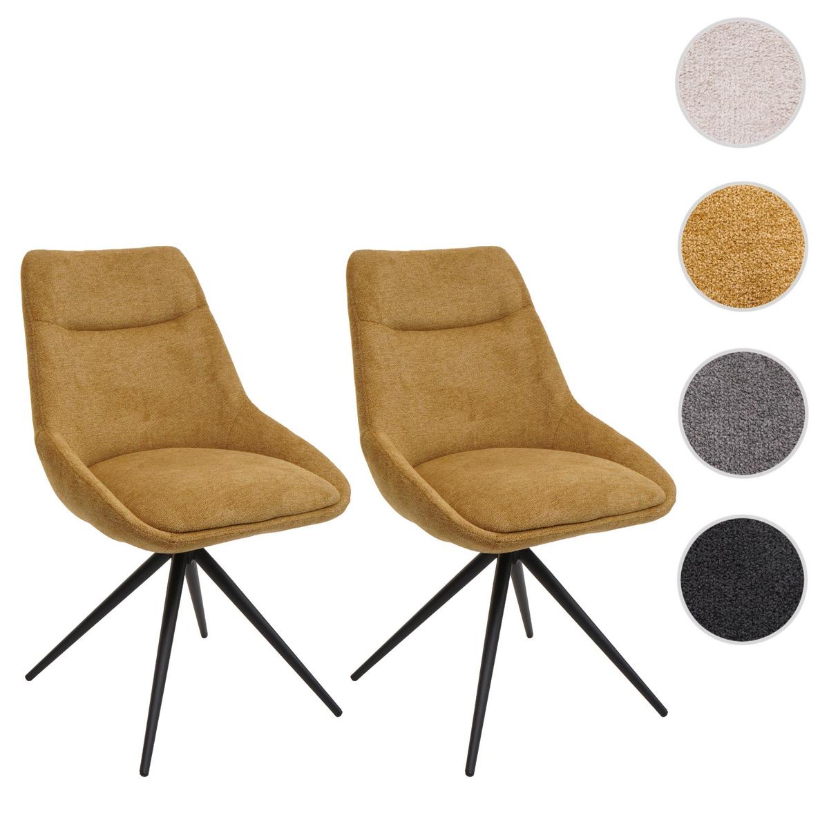 ESSZIMMERSTUHL Gelb 2er-Set - Currygelb/Gelb, Textil (51/86/60cm) - MCW