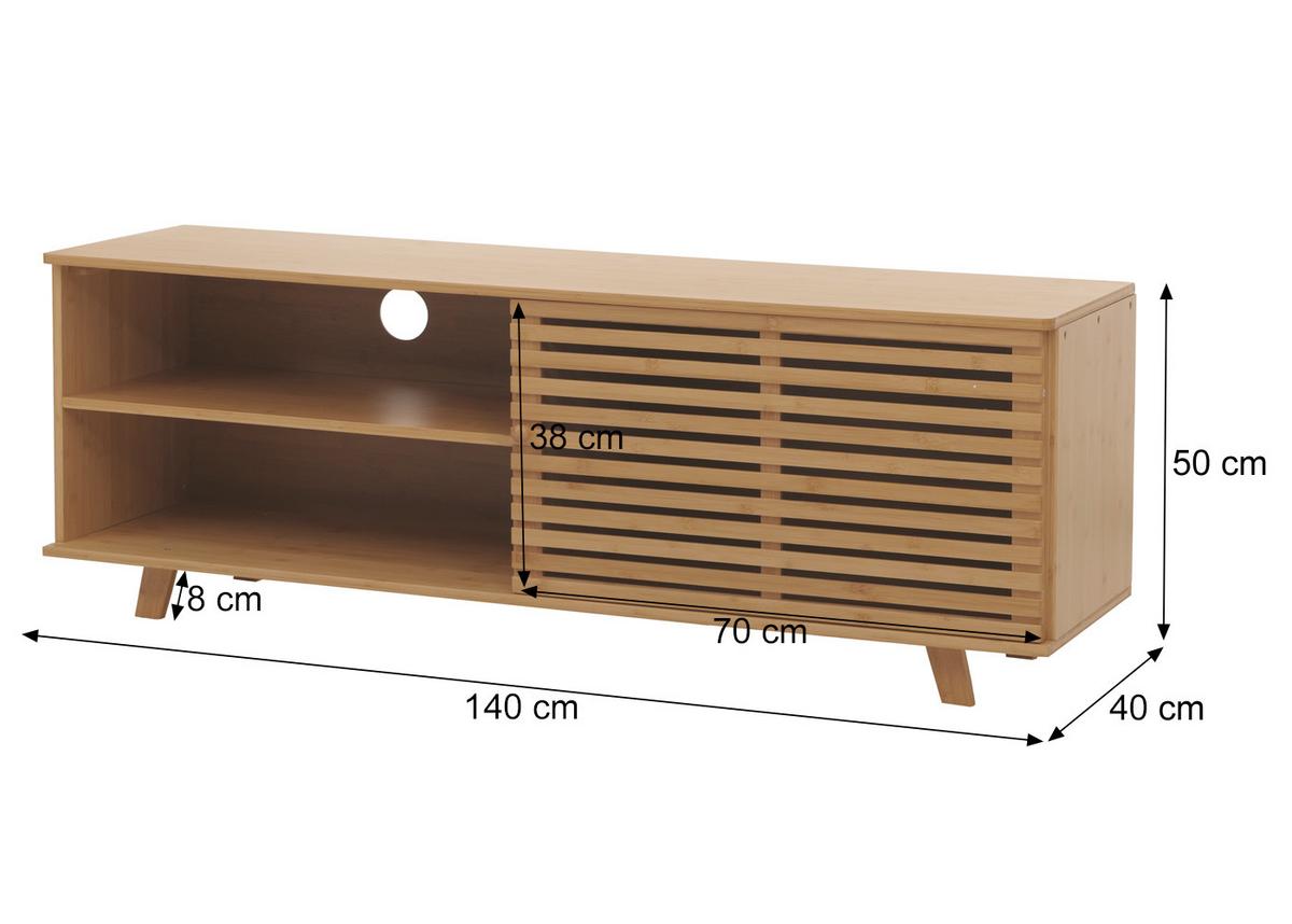 TV-RACK Braun - Braun, Holz (140/50/40cm) - MCW
