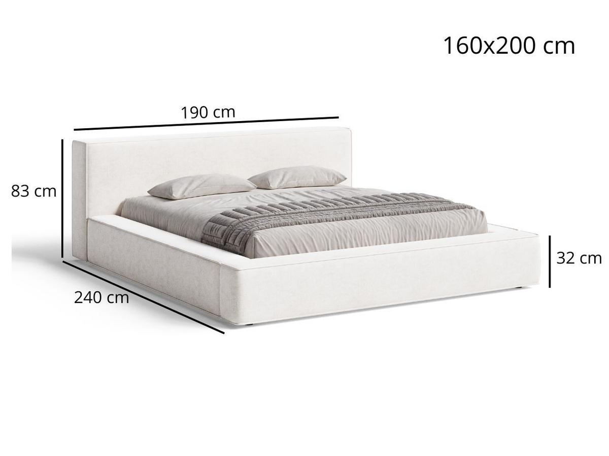 POLSTERBETT Mali 160x200 Grau - Grau, Textil (160/200cm) - Graingold