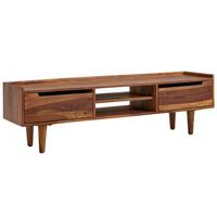 LOWBOARD Massivholz Modern Stil 145x43x35 cm mit zwei Türen - Braun, Holz (145/43/35cm) - KADIMA DESIGN