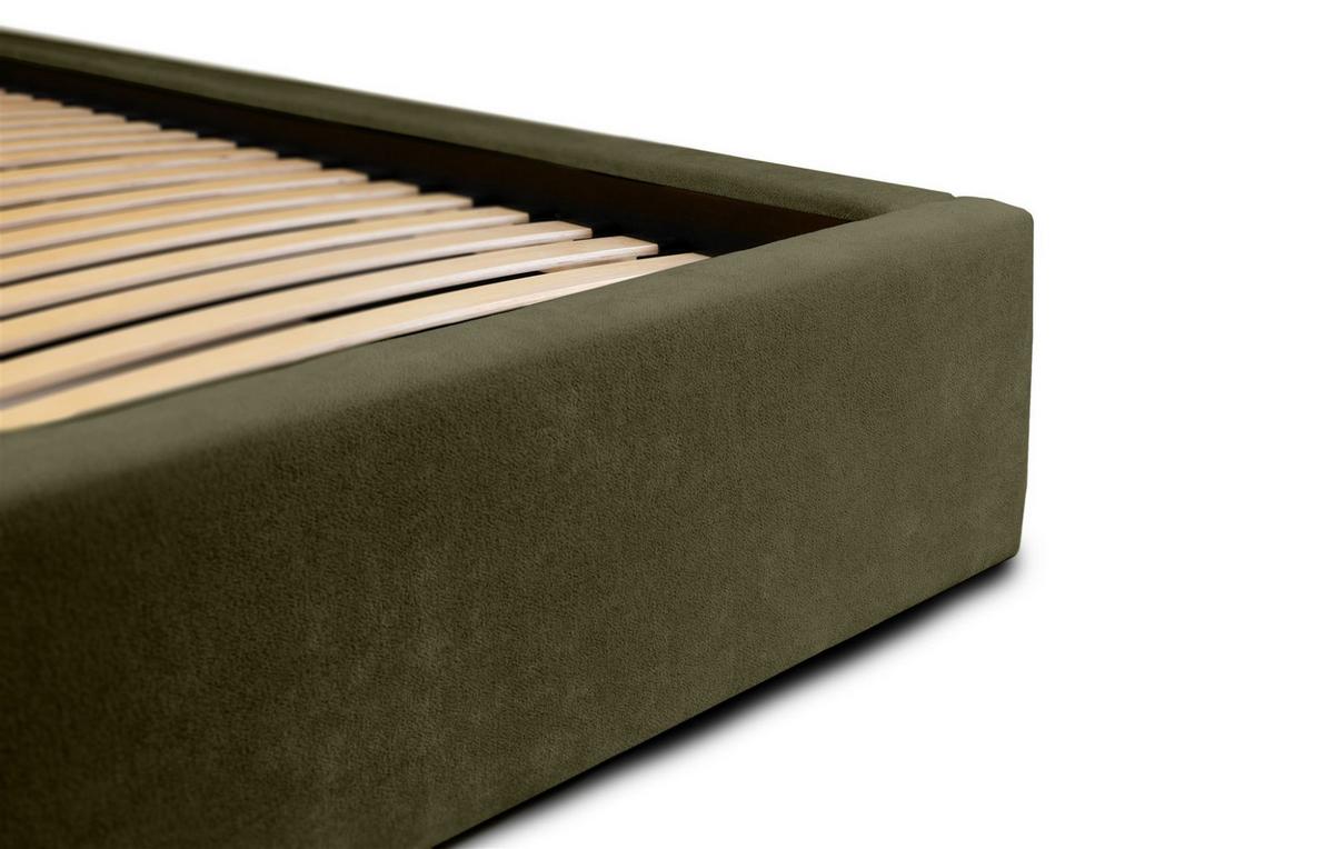 POLSTERBETT Amada Komplettset - Grün, Holzwerkstoff/Textil (180/200cm) - Fun Möbel
