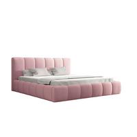 POLSTERBETT Giulia Magic Velvet - Rosa, Holzwerkstoff/Textil (140/200cm) - Fun Möbel