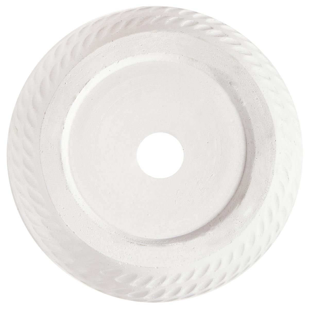 BLUMENTOPF cremeweiß rund 19/19/22 cm Livadia - Weiß, Naturmaterialien (22cm) - Beliani