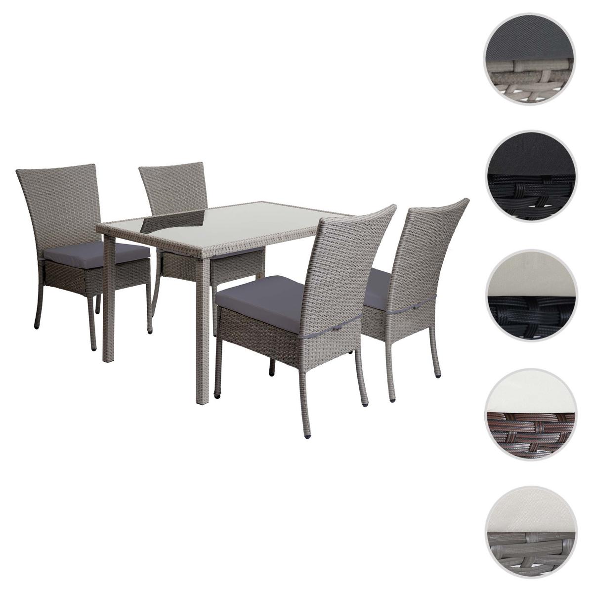 GARNITUR Grau, Anthrazit 5-teilig-Set - Anthrazit/Grau, Kunststoff - MCW