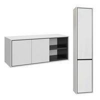 WASCHTISCHUNTERSCHRANK 120cm Sophéa 2er-Set Weiß - Weiß, Holzwerkstoff (120/50.8/48cm) - Petits-meubles