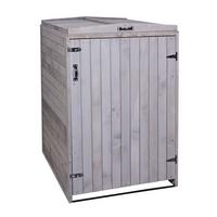 1ER-/2ER-MÜLLTONNENVERKLEIDUNG Anthrazit, Grau - Anthrazit/Grau, Holz (79/126/98cm) - MCW