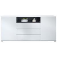 SIDEBOARD Skadu Schwarz Hochglanz - Schwarz Hochglanz, Holzwerkstoff (166.5/75.5/35cm) - Vladon