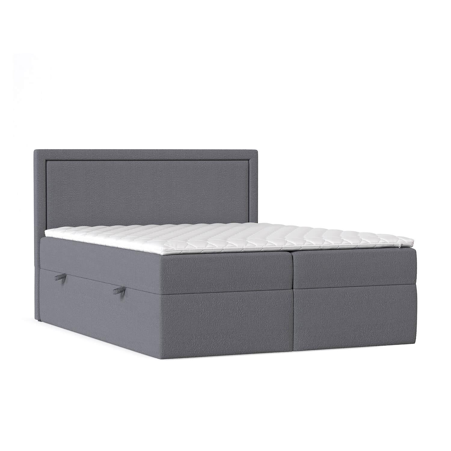 BOXBETT Jodan 180/200 cm Anthrazit im Baloo Stoff - Anthrazit/Schwarz, Holz/Holzwerkstoff (180/200cm) - AltaBeds